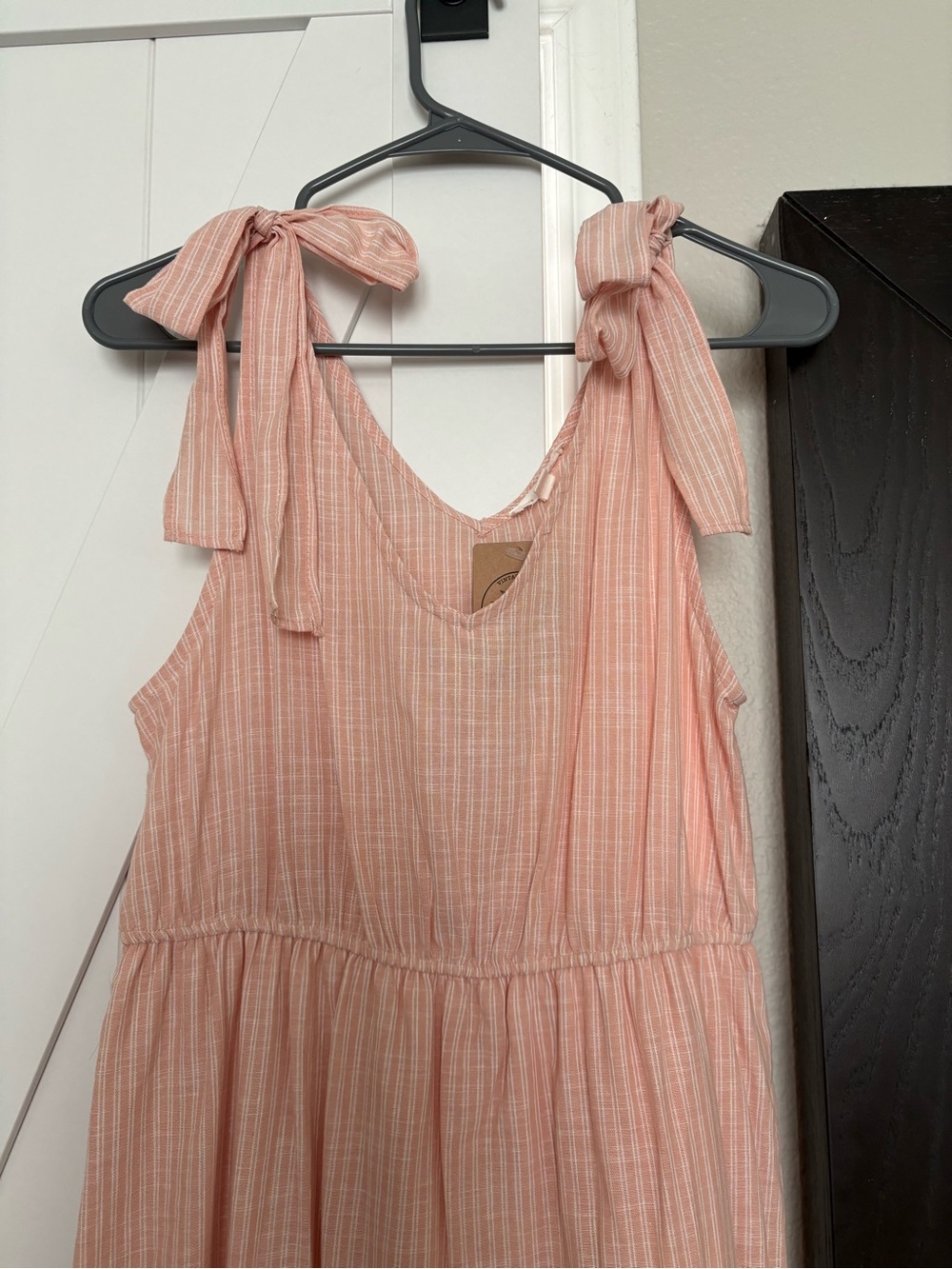 Blu Pepper Tie-Shoulder Pink Girls' Sundress
